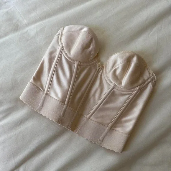 vintage cream bustier‎ womens 34b - Picture 5 of 5